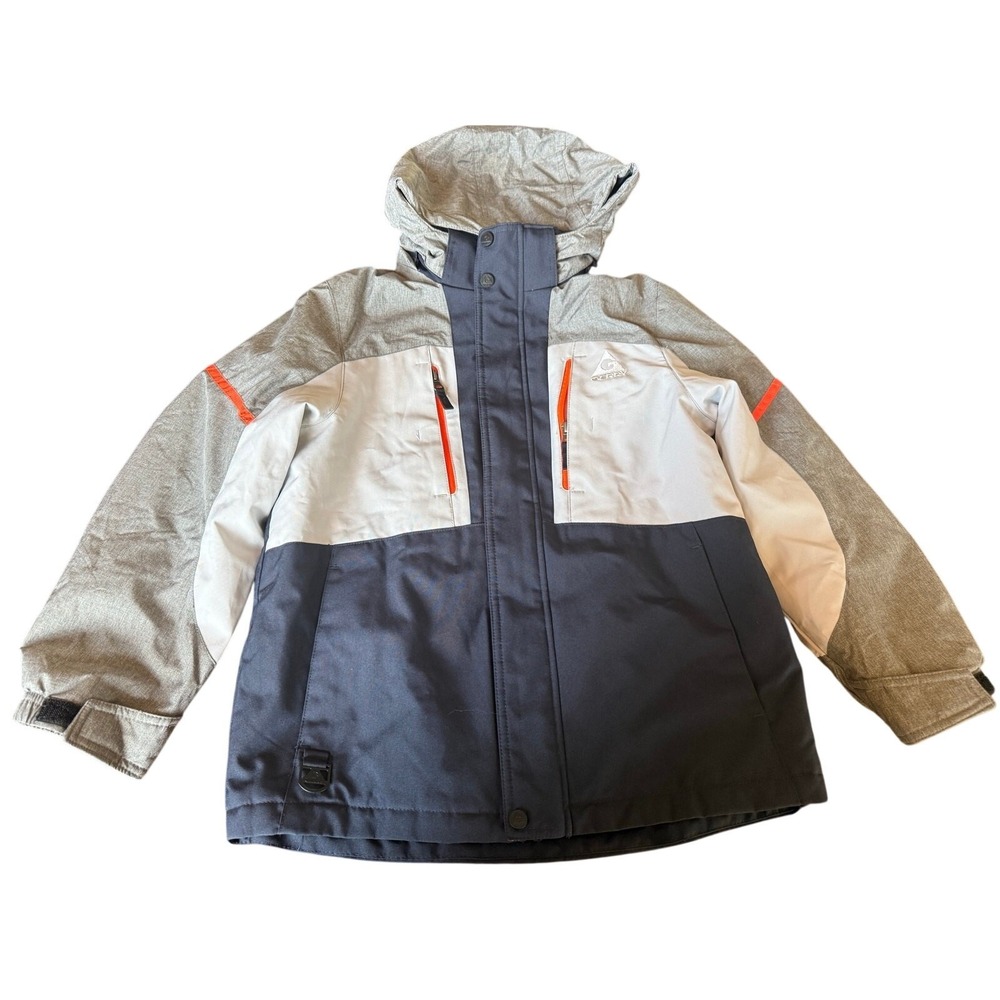 Gerry Boys Nightfall Hooded Ski Winter Jacket M 10/12 Colorblock Outdoor Winter